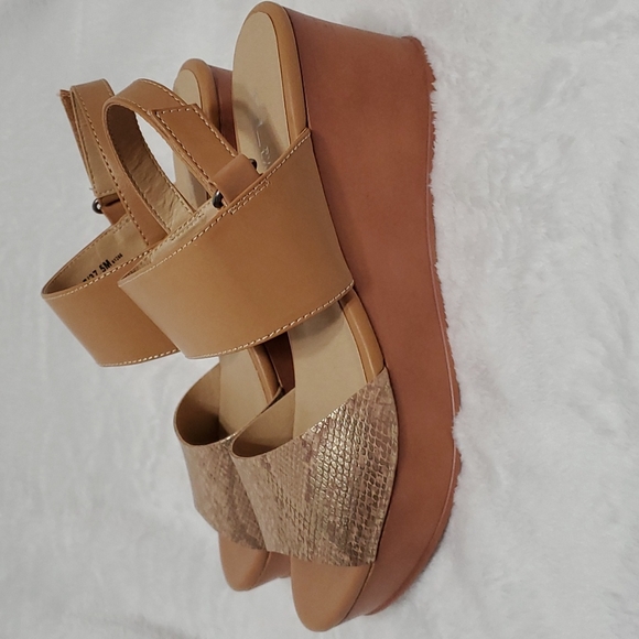CL by LAUNDAY wedge shoes tan 7 (Ss40) - Picture 6 of 7